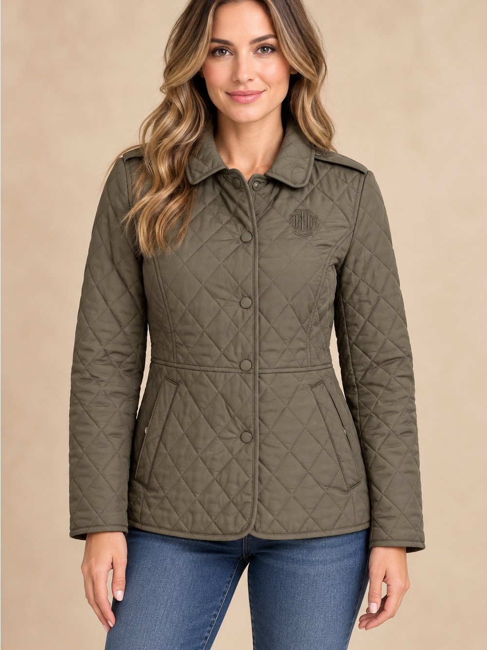 NWOT Tommy Hilfiger Quilted Jacket in Olive